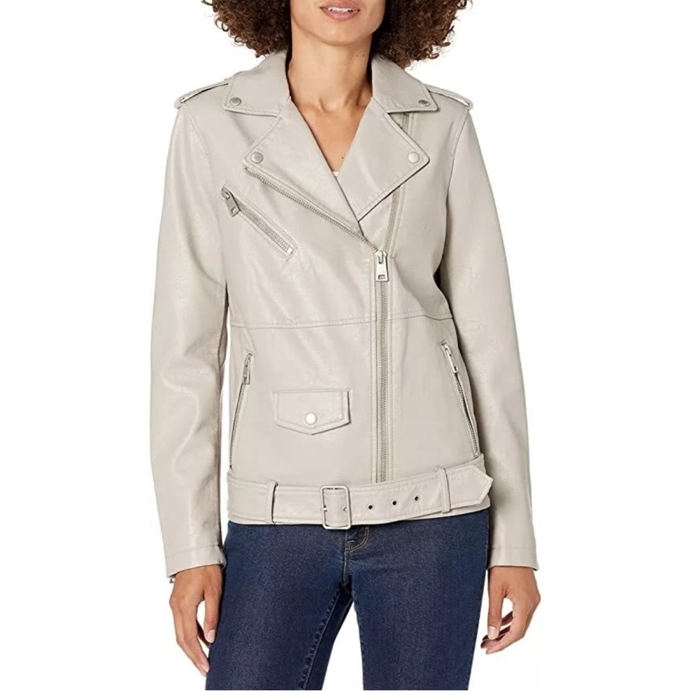 LEVIS | 🍂 oversized faux leather jacket in earl gray | size small • NWOT